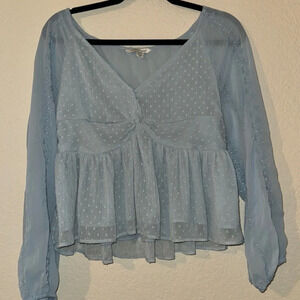 Cute Light Blue Blouse